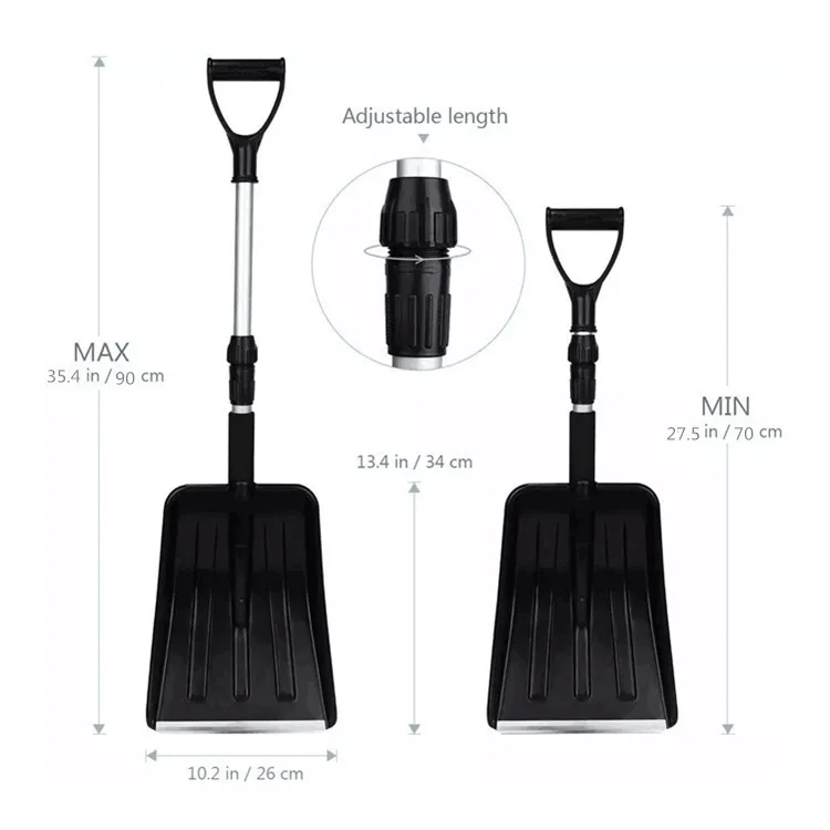 Heated Push Snow Shovel With Telescopic Aluminum Handle For Car Buy