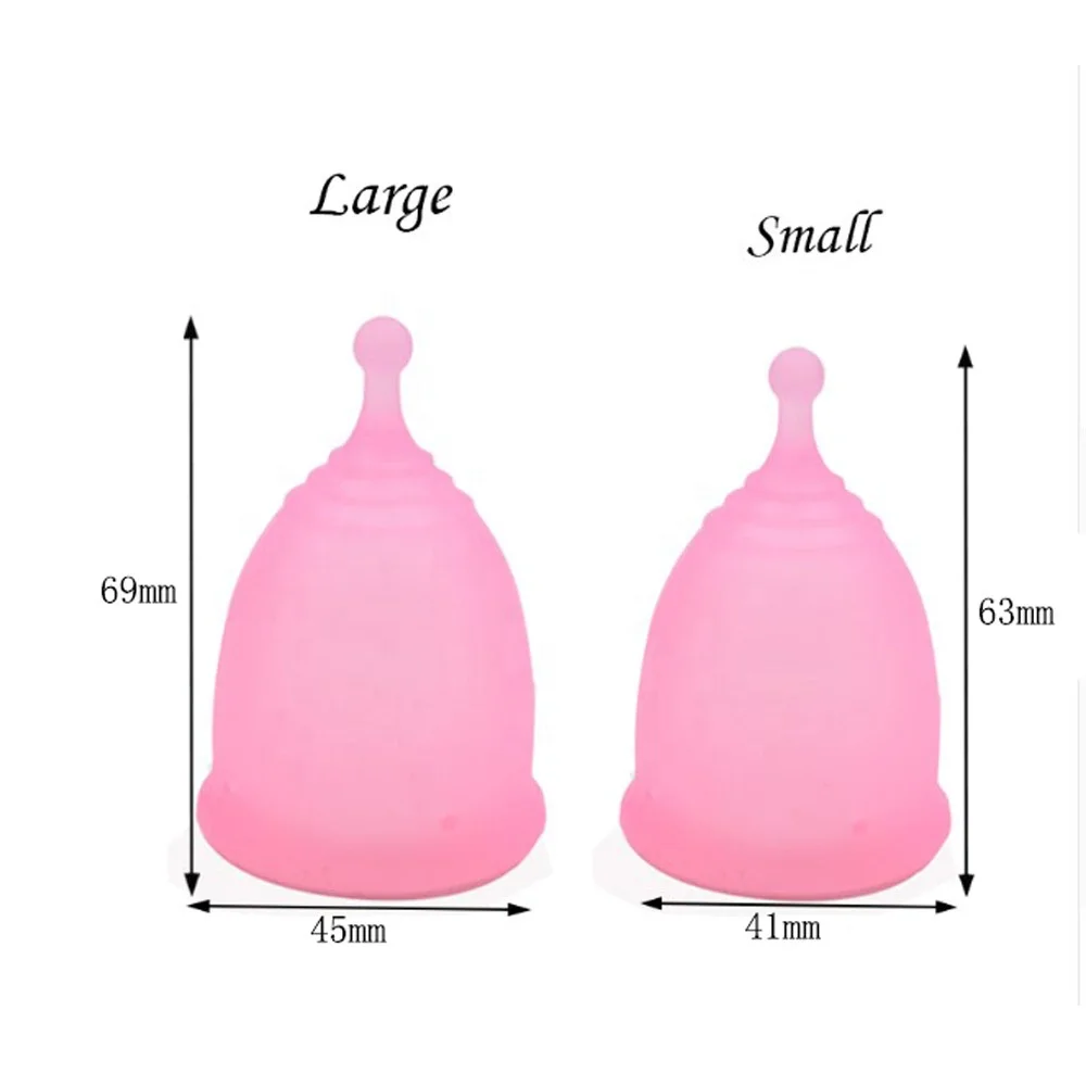 
2pc Wholesale Collapsible Menstrual Cup Medical Grade Silicone Menstrual Cup 