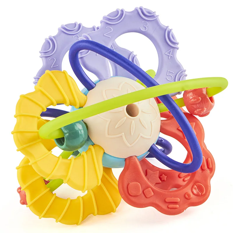 

Heat Resistance Soft Sensory Silicone Baby Teething Toy Hand Ball Baby Teethers