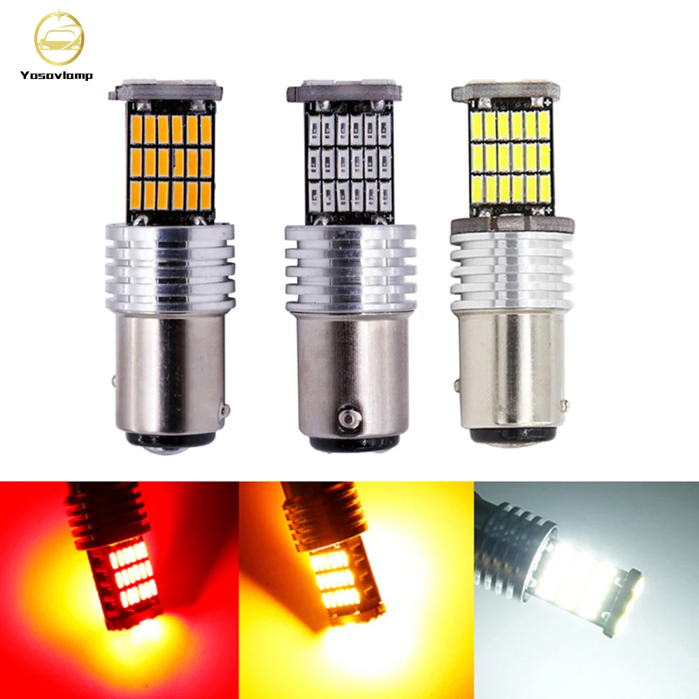 

Yosovlamp super bright T20 7440 7443 s25 t20 4014 45SMD led canbus 3014 45led auto tail lights automotive led light bulbs 12v