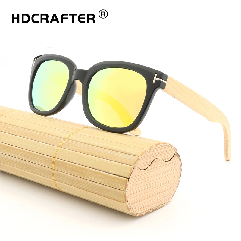 

HDCRAFTER New design unisex sunglasses oversize bamboo wooden women sunglasses made in China 1209