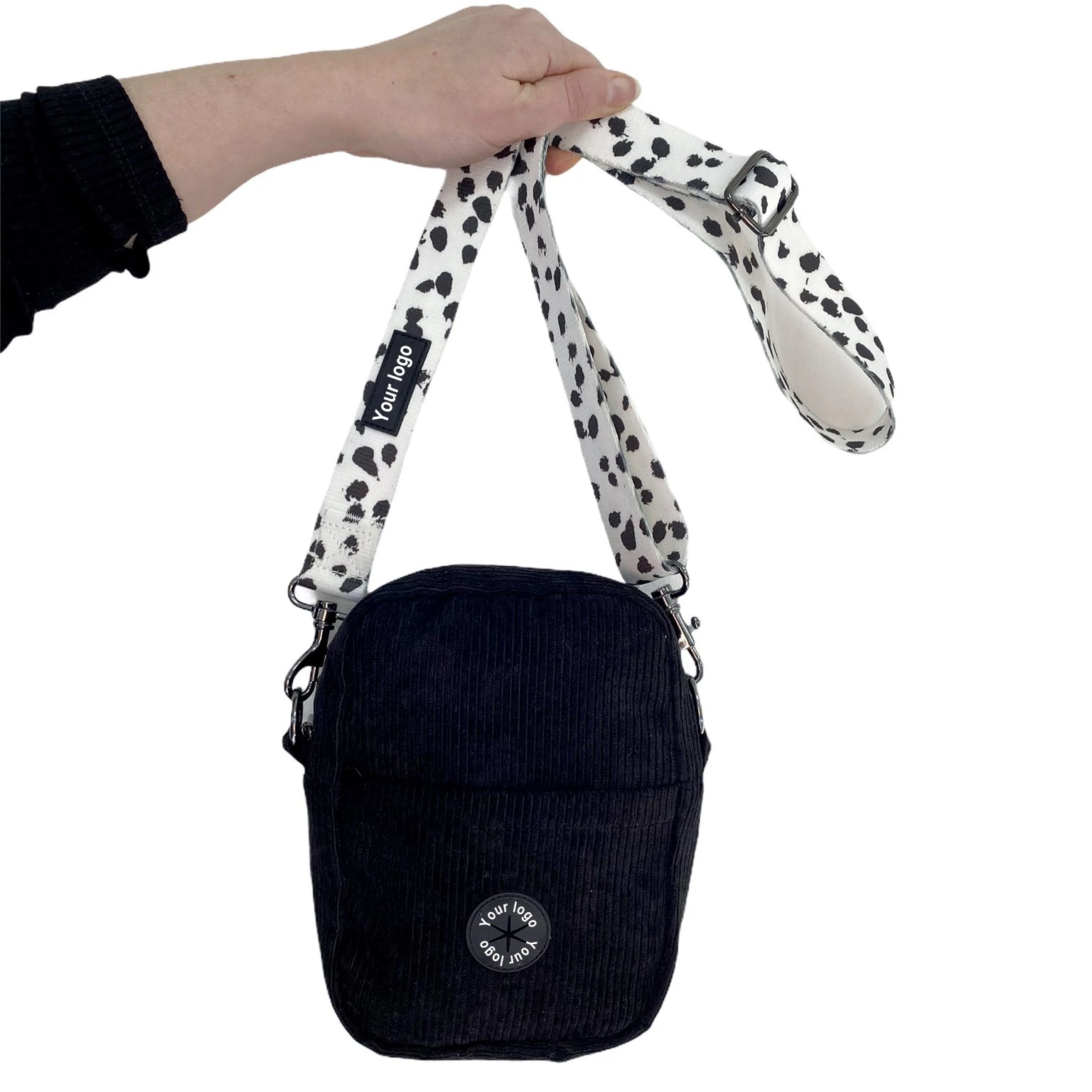 

2021 hot selling outdoor fashion nylon small waist bag canvas pet bags women men sling crossbody shoulder messenger bags, Customized color