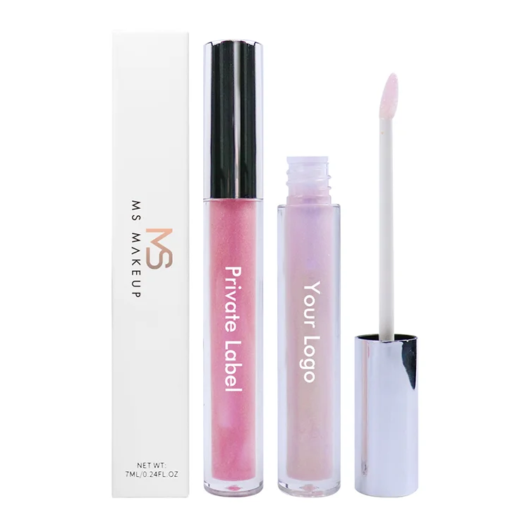 

2021 Make Your Own Label Fashion Girl 7ml Lipgloss Plumping Glossy Private Label Lip Gloss Shiny, 6colors