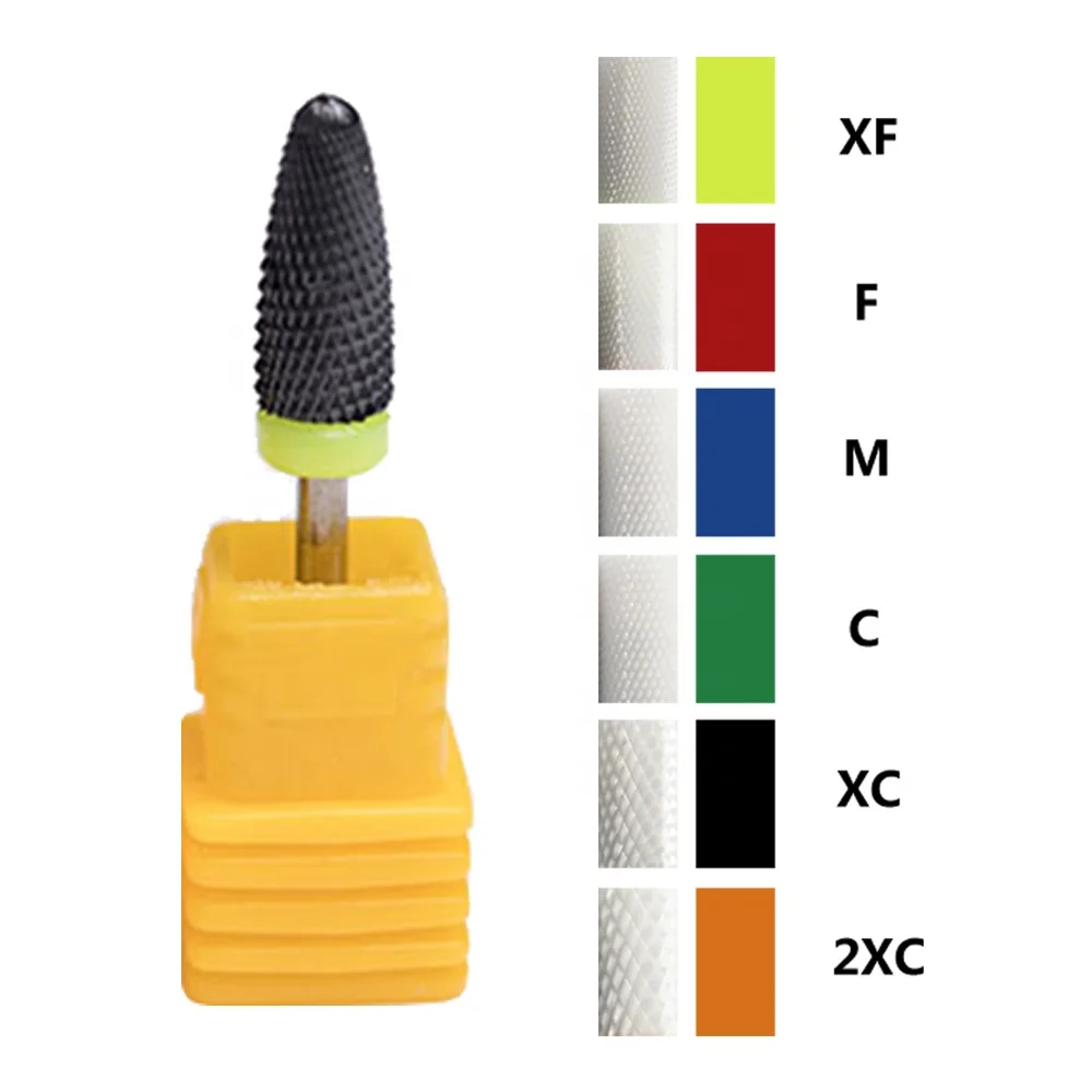 

ceramic nail milling cutter surface polish ceramic nail drill bit, Red,blue,dark green,black,yellow