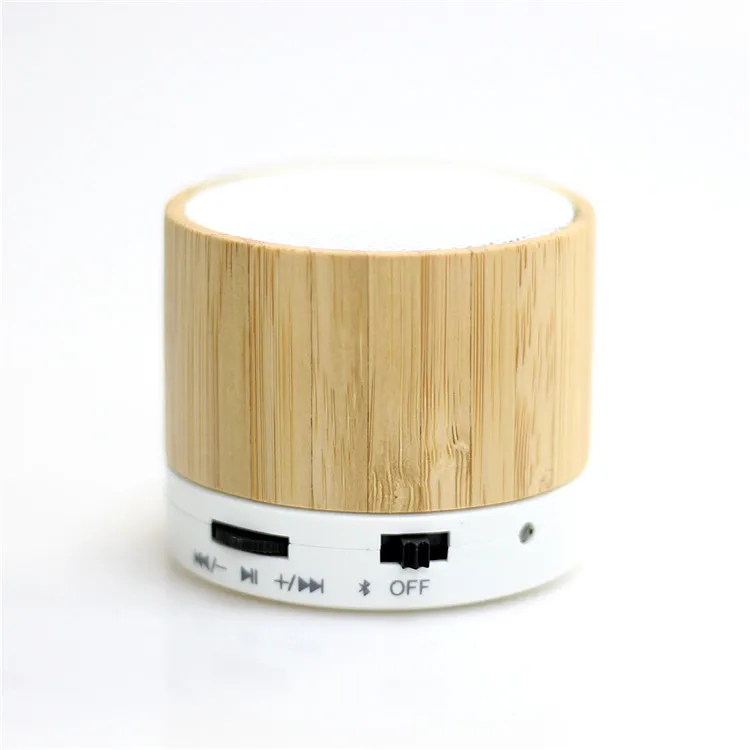 

Bamboo Wireless Speaker Mini Portable Wireless Bluetooth Speaker For iPhone For Samsung, Black