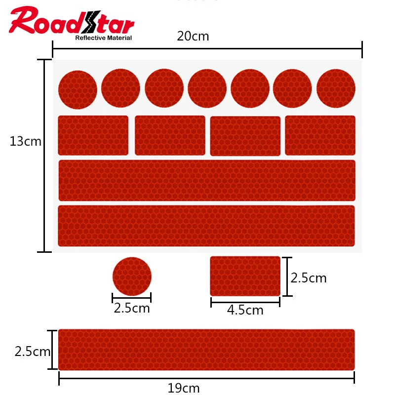 
Hi-Vis Waterproof Self Adhesive Reflective Stickers Decals For Motorcycle 