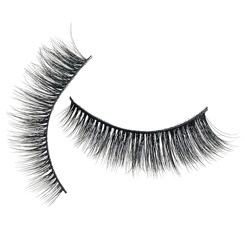 Wholesale Premium Other Eyelashes Wispy Real 3D Silk Eyelashes Handmade Natural Full Strip Eyelashes