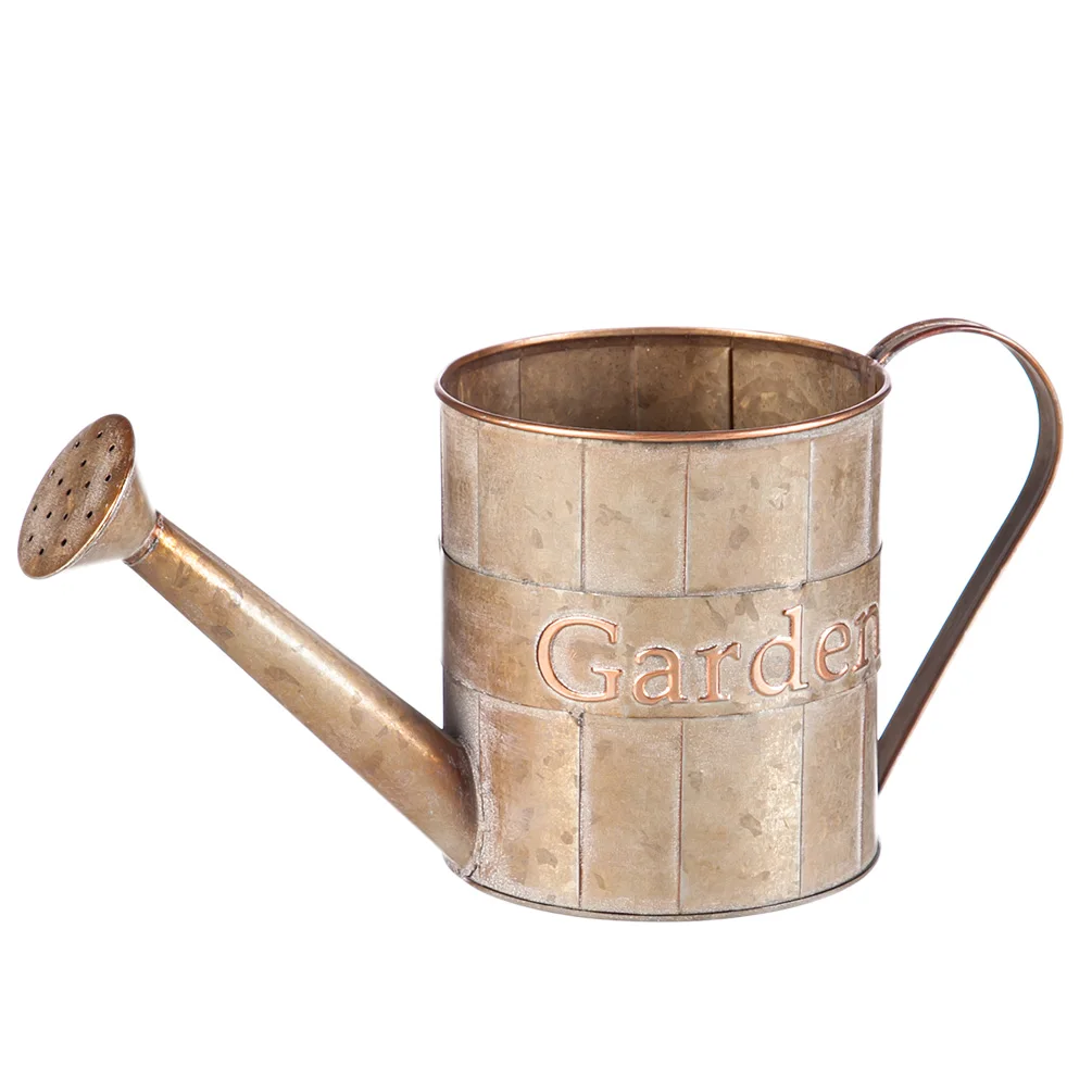 

80 oz flower pot copper-colored metal indoor and outdoor plant watering cans for garden planting, Customizable