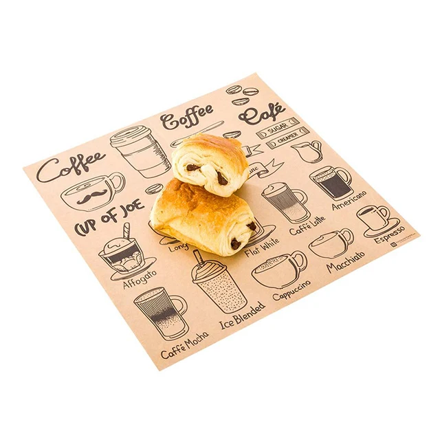 
Custom logo printing deli burger sandwich food waxed wrap paper 
