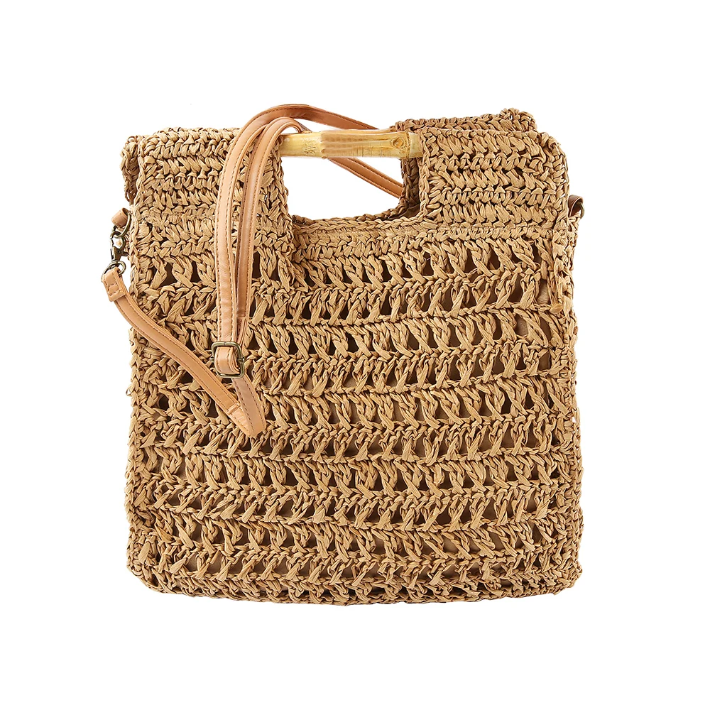 

Wholesale Woven Rattan Bag Square Straw Shoulder Women Summer Hollow Handmade Messenger Crossbody Bags Beach Bags, Customizable