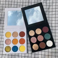 

vegan cosmetics high quality no logo 9 colors makeup private label eyeshadow palette