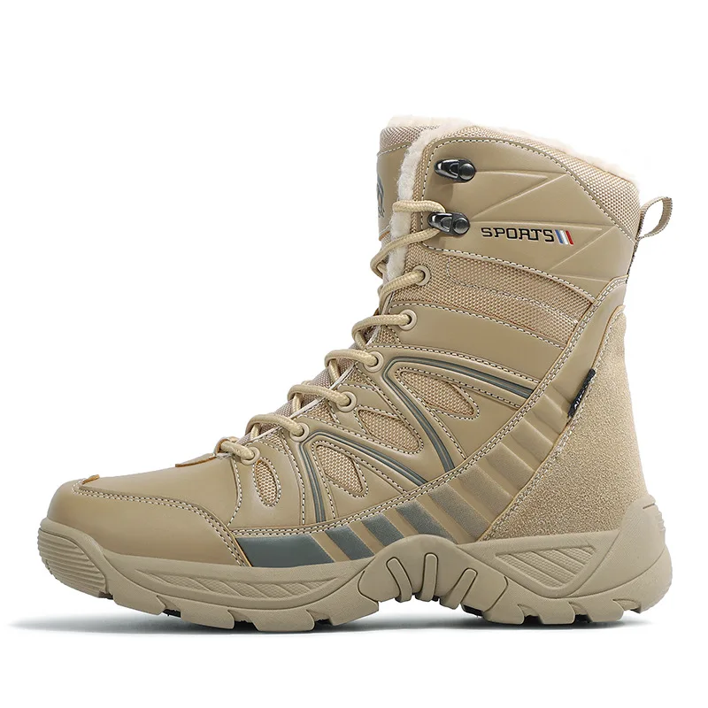 

Outdoor hiking boots fleeced military boots large size combat boots