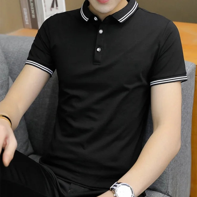 

2021 new black color bulk men polo shirts/high quality black polo shirts/custom sized polo shirts, More than 50 colors