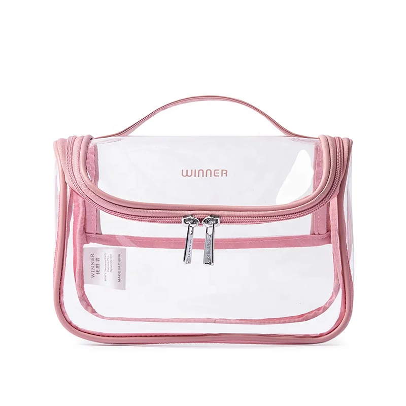 

Wholesale New 2020 Zipper Transparent Makeup Organizers Travel Bag PVC Clear Cosmetic Bag