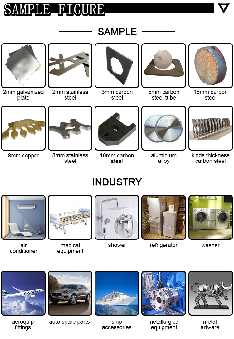 Metal Plate Fiber laser cutting machine 500w