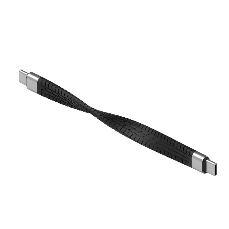 

SOCW Flexible FPC Flat USB C to USB C 3.1 Gen2 Type-C Cable Adapter 100W 10Gbps TPE soft for phone high quality cable