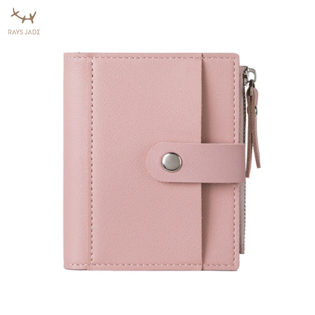 

Customized Fashion High Quality Small PU Leather Credit Card Holder Short Wallets Women Coin Purse
