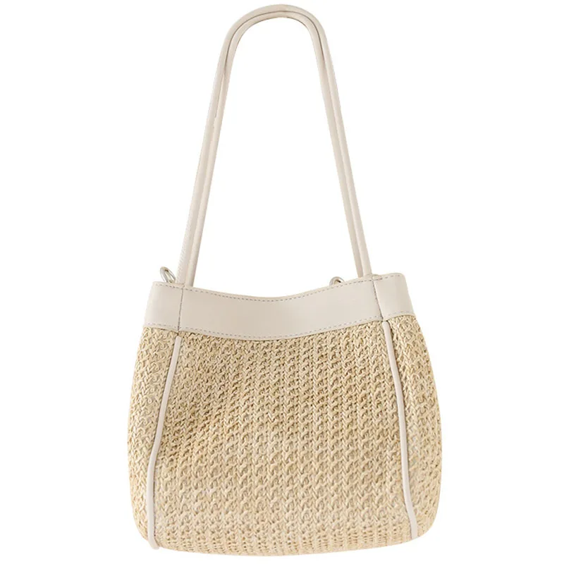 

Hawaii Bali Sweet Holiday Style Beach Bag Straw Woven Lady's Single Shoulder Bag Popular Fashion Stitching Messenger Bag YGH170