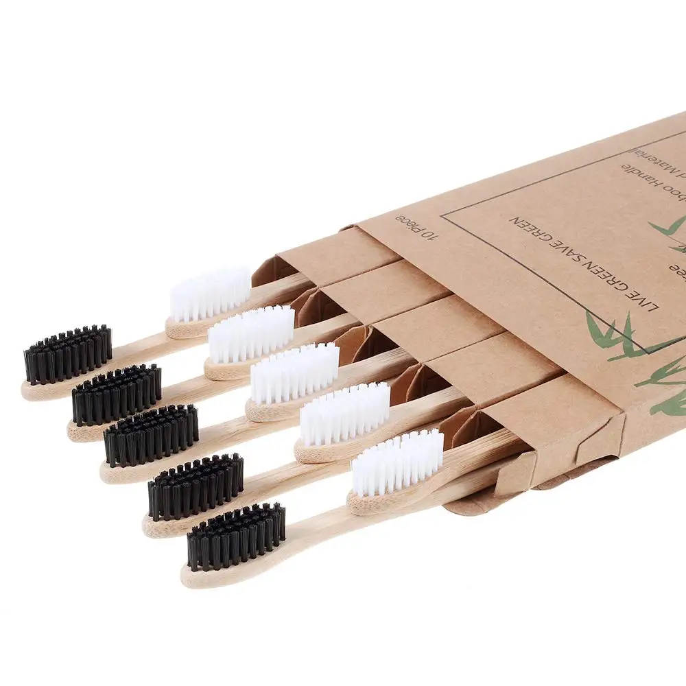 4-pack Eco-Friendly Wood Soft BPA Free Bristles Natural Organic Bamboo Toothbrush