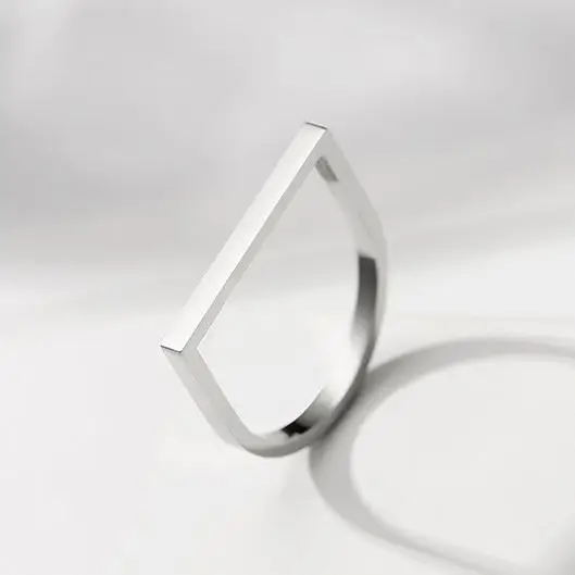 

Latest Design U Shape Stainless Steel Ring Factory Supply High Quality Unisex Fashion Jewelry, Silver color