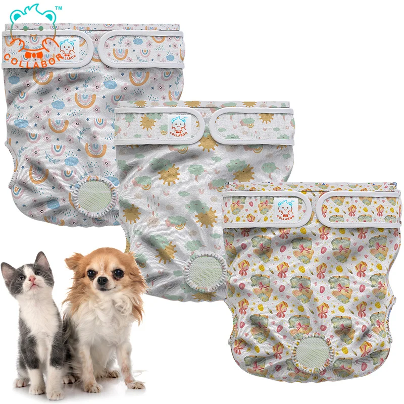 

COLLABOR Daschund Wholesale Multi Color Comfortable Dogs Clothing Pet Diapers Physiological Pants Male Pet Dog Diaper, Solid, print, digital print