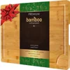 EXTRA LARGE Organic Bamboo Cutting Board with Juice Groove - Best Kitchen Chopping Board for Meat Cheese and Vegetable