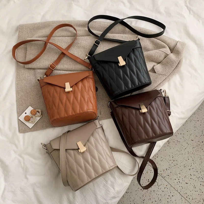 

2020 New design tote pu leather crossbody bags strap bag shoulder cell phone bag, Accept customized color