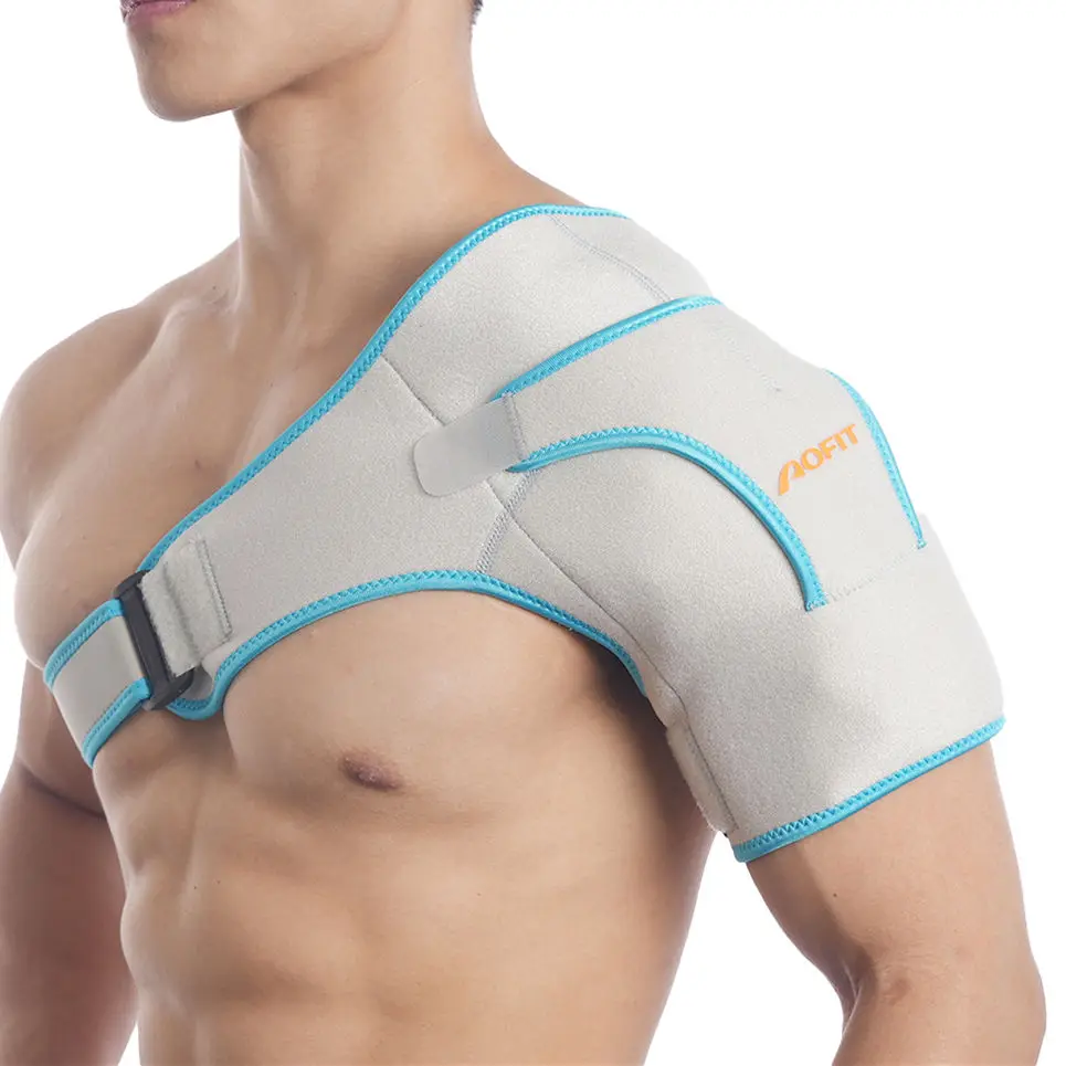 

Immobilizer Compression Stability Hot Cold Reusable Cool Gel Wrap Neoprene Shoulder Support Brace with Ice Pack