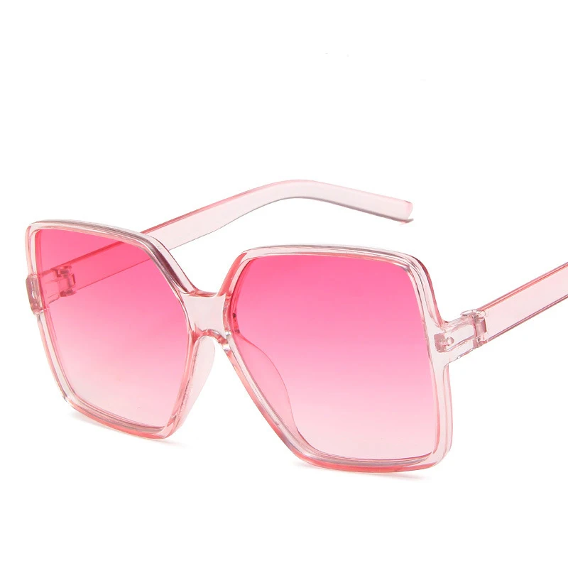 

2021 Wholesale Custom Logo Fashion Big Oversized Square Women Designer Sunglasses Famous Brands