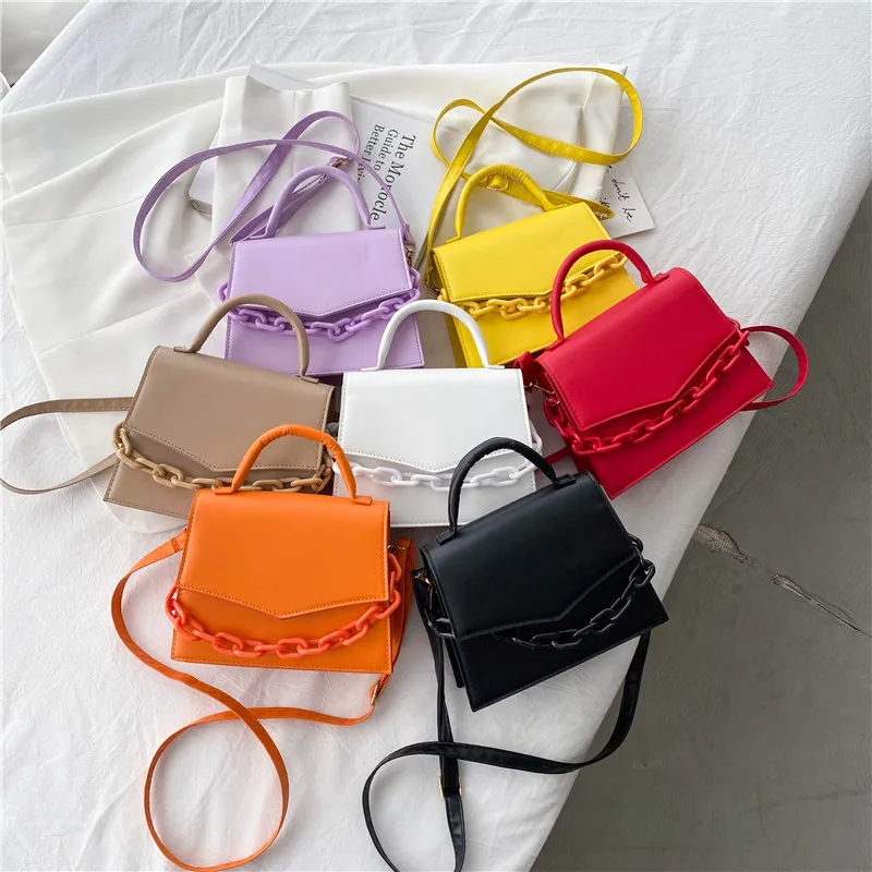 

2021 fashion girl messenger bag popular chain bag wild spring and summer girl student shoulder bag, 7 colors