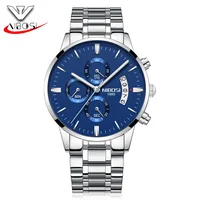 

NIBOSI 2309 Fashion Mens Watch 43mm Gold Solid Stainless Steel Band IPG Chrono Watch waterproof