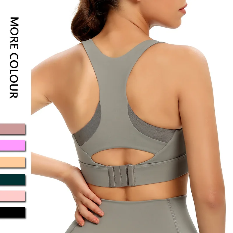 

Women High Impact Sports Bra Fitness Cross Back Yoga Bra Yoga Crop Top Adjustable