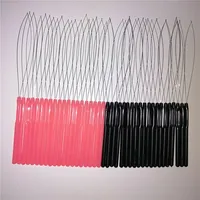 

I Stick Tip Easy Loop Hair Extensions Tools Plastic Holder Micro Ring Loop Needle Threader