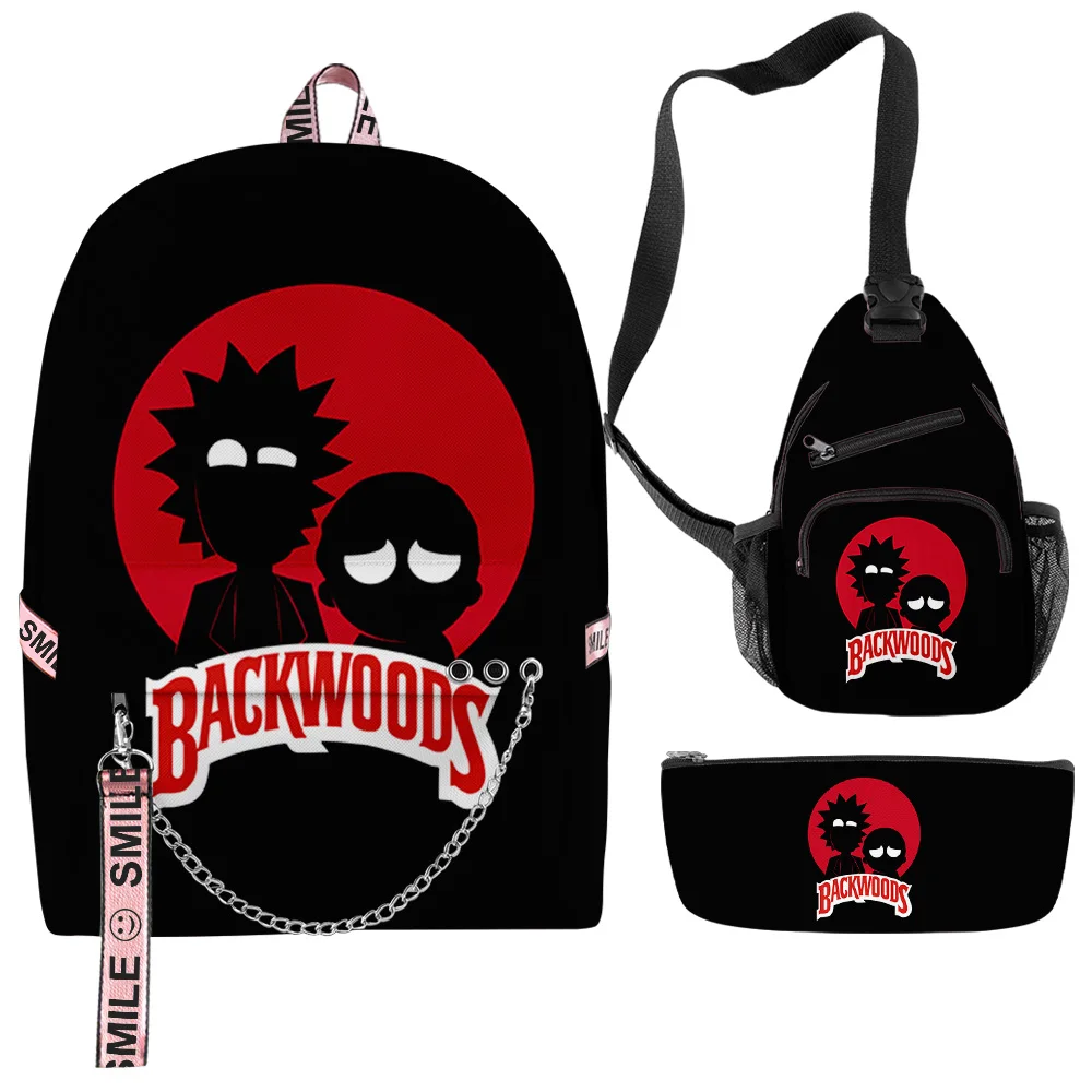 

2021china fashion Wholesale Backwoods school bag set 3pcs custom print Backpack bags, Customized