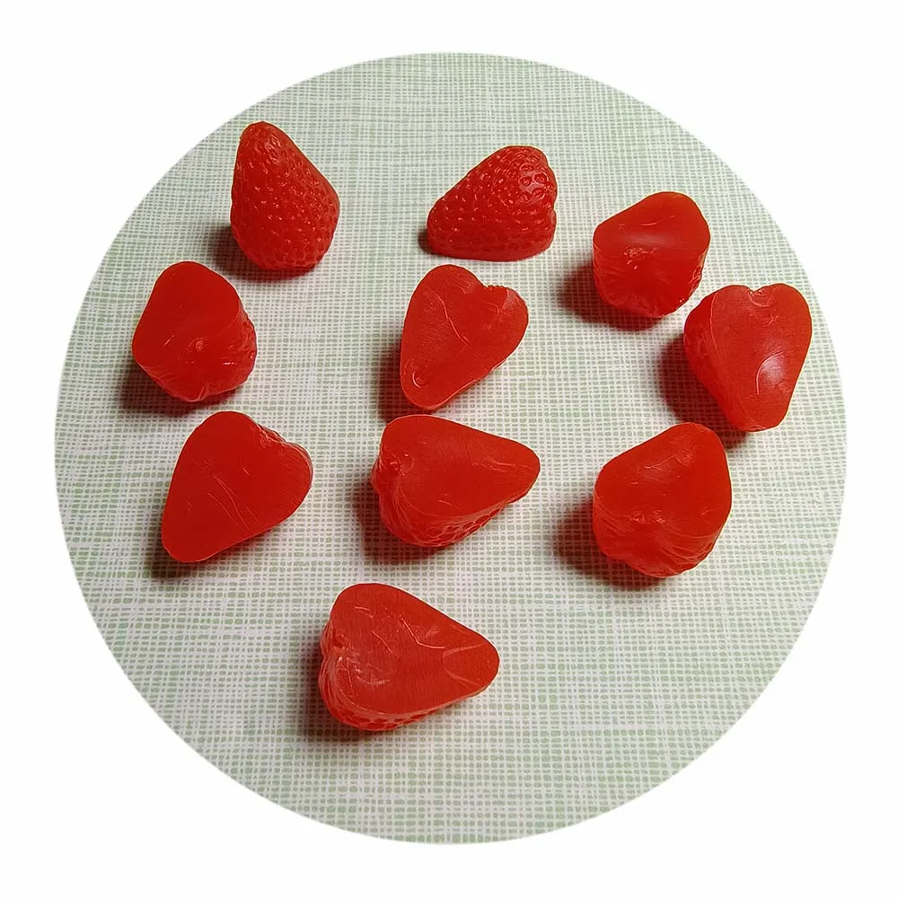 PVC Strawberry Fruit Simulation Artificial Food Model Crafts Photo Props DIY Cake Decoration Resin Crafts Genre