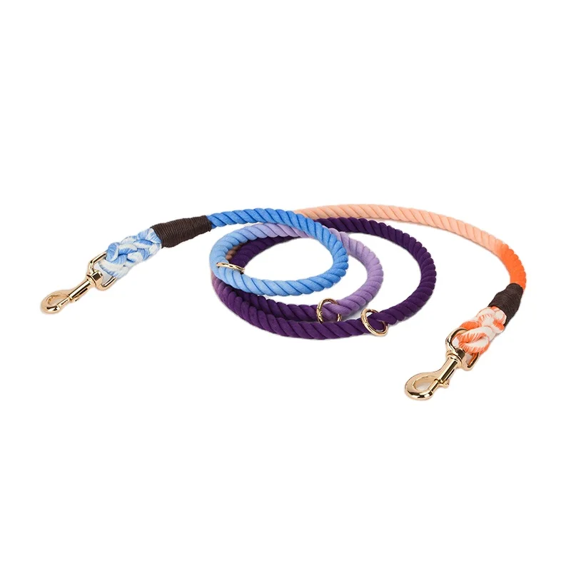 

New design Multiple Colors OEM factory logo custom hands free dog rope leash