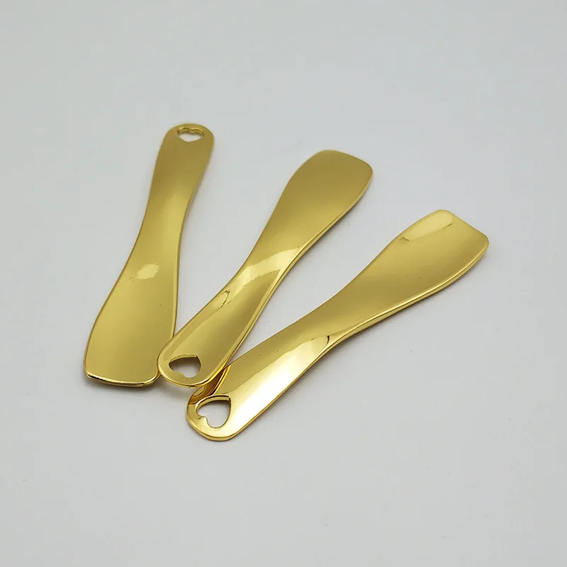
rose gold sliver cosmetic spatula gold spoon manufacturer 