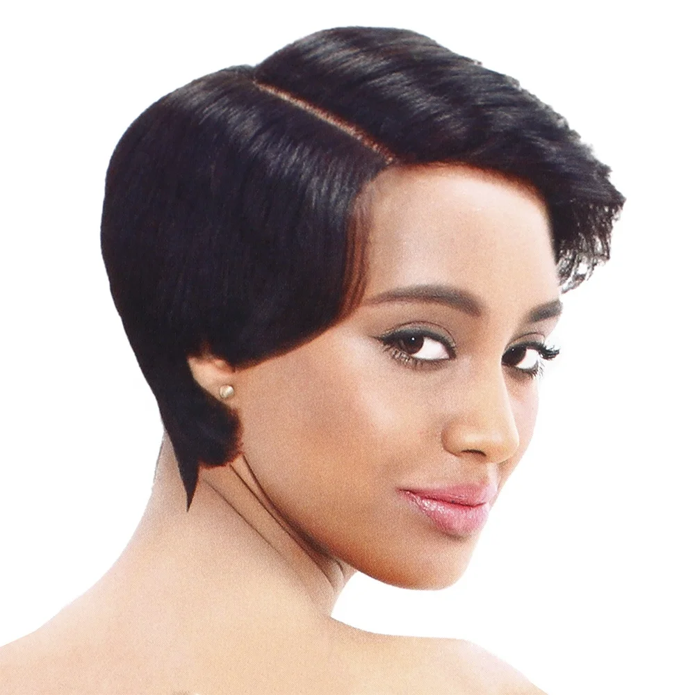 

Rebecca Short Straight Wigs Pixie Cut Allure Romance For Black Woman Brazilian Remy Human Hair Wigs Human Hair Lace Front Wigs, Pictures showed colors