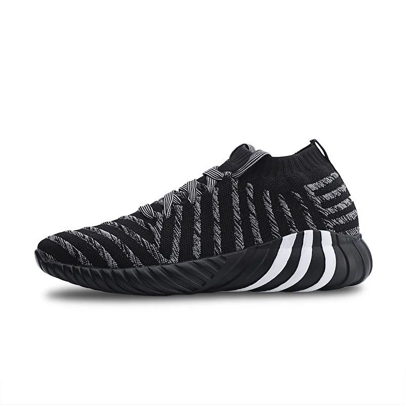 

Autumn new flying woven shoes men's breathable running shoes casual shoes