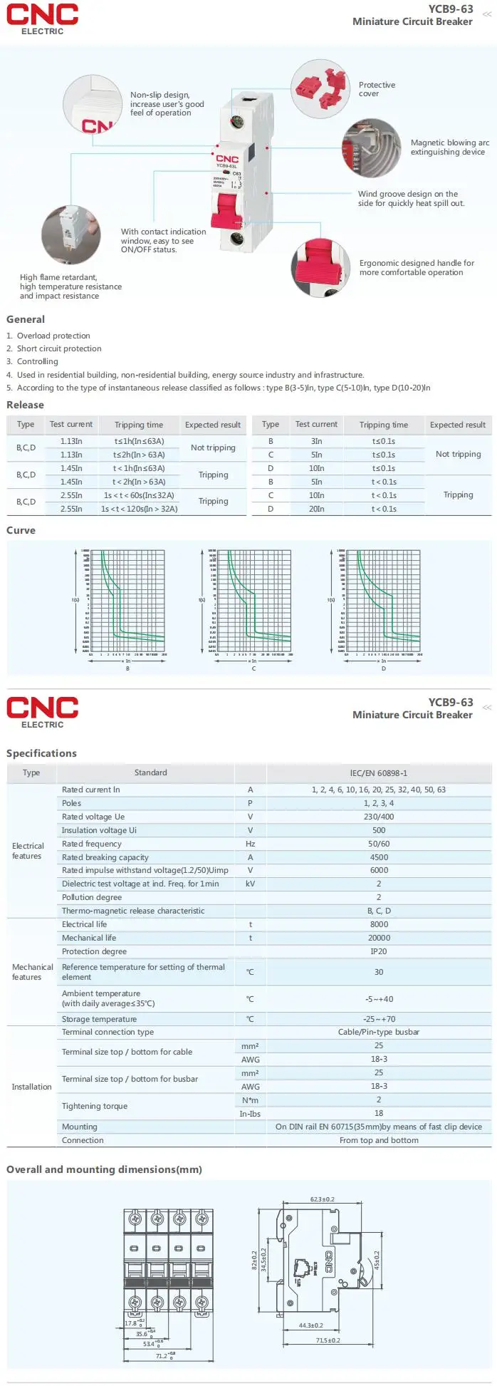 mcb circuit breaker/ mcb