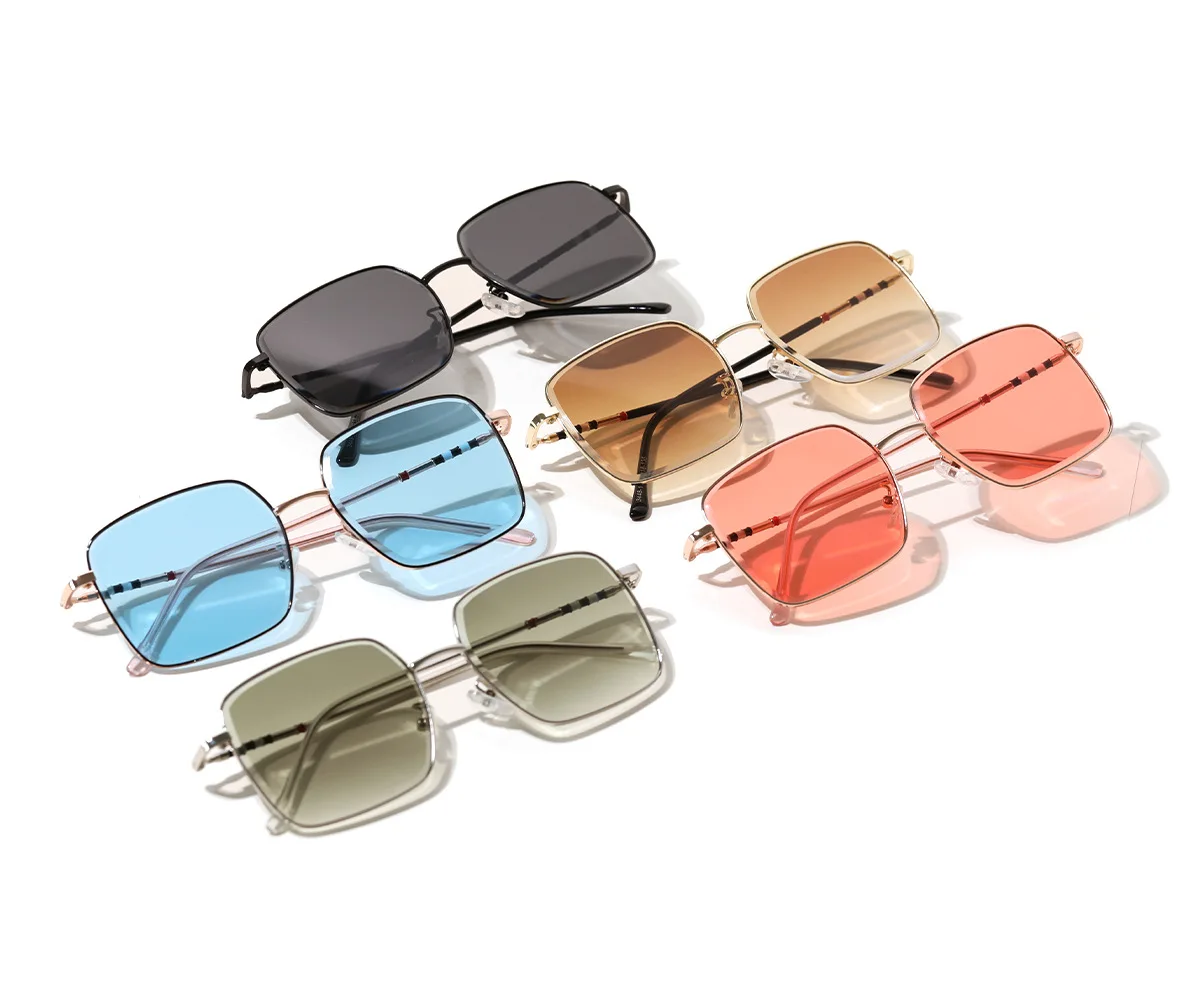 

Cheap Design Promotion European and American Style Oversized Square Multicolor Rimless Women Sunglasses, 5 colors