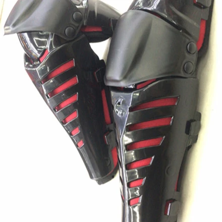 

Motorcycle fall protection outdoor cycling protection extreme sports cross-country three shrimp activity knee pads, Black