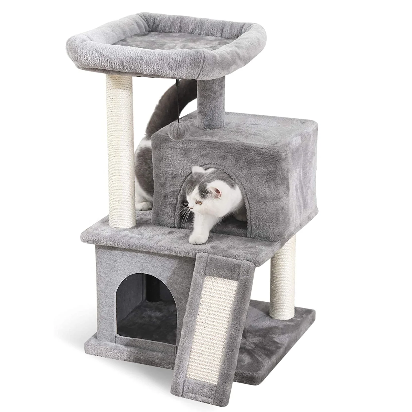 

Factory Wholesale New Designed Cat Tree Scratcher For Cats Cat Scratcher Tree, Beige,grey,brown or customized