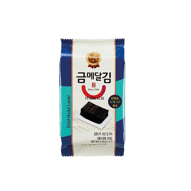 
BEST PRICE Korean Organic Roasted Delicious Crispy Seasoned Omega 3 Nori Seaweed Snack 