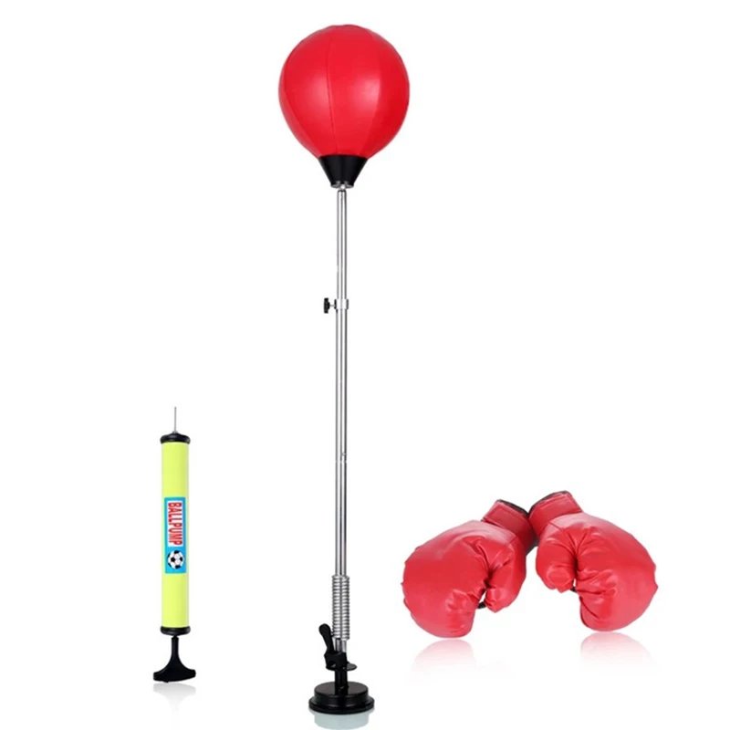 

Hesenlan TS-2306 Boxing Sports Ball Reflexive Boxing Speed Ball Adjustable Standing Adult Training, Red black