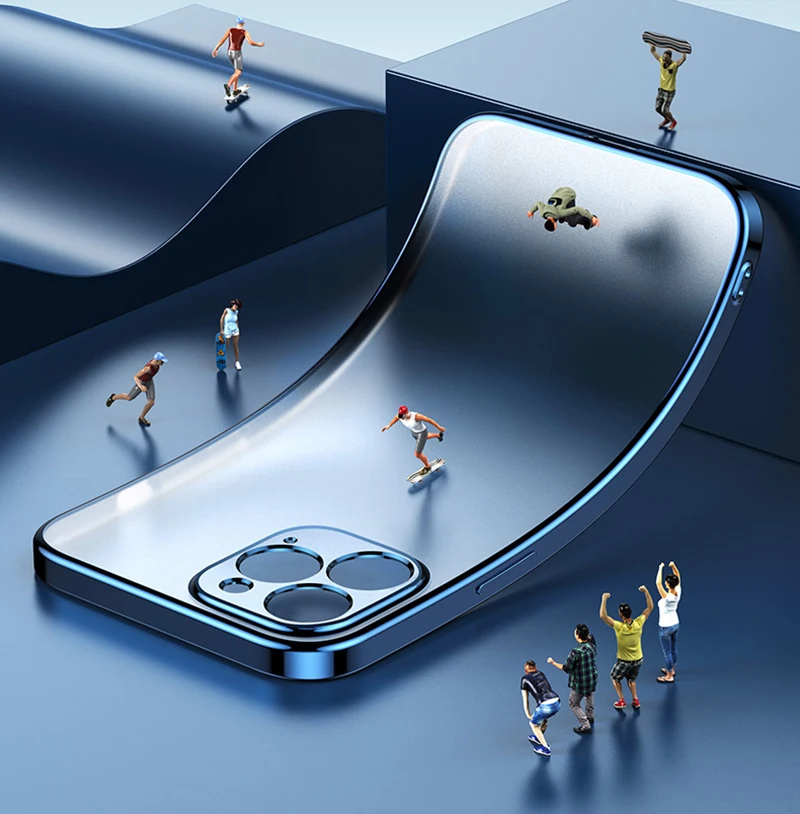 

Soft Tpu Electroplating Transparent Case For Iphone 12 Back Cover