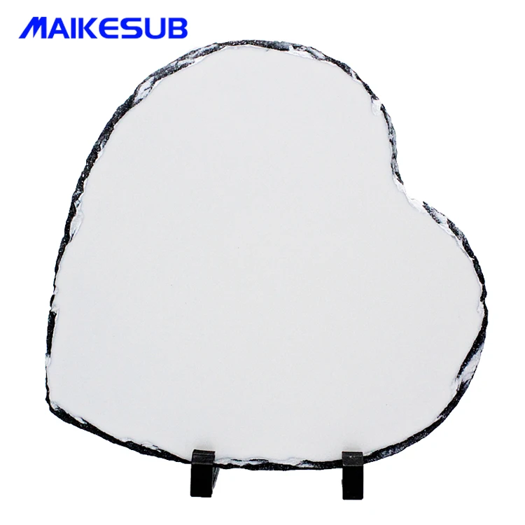 
Best-selling heart shape sublimation blank rock slate photo for family decoration 