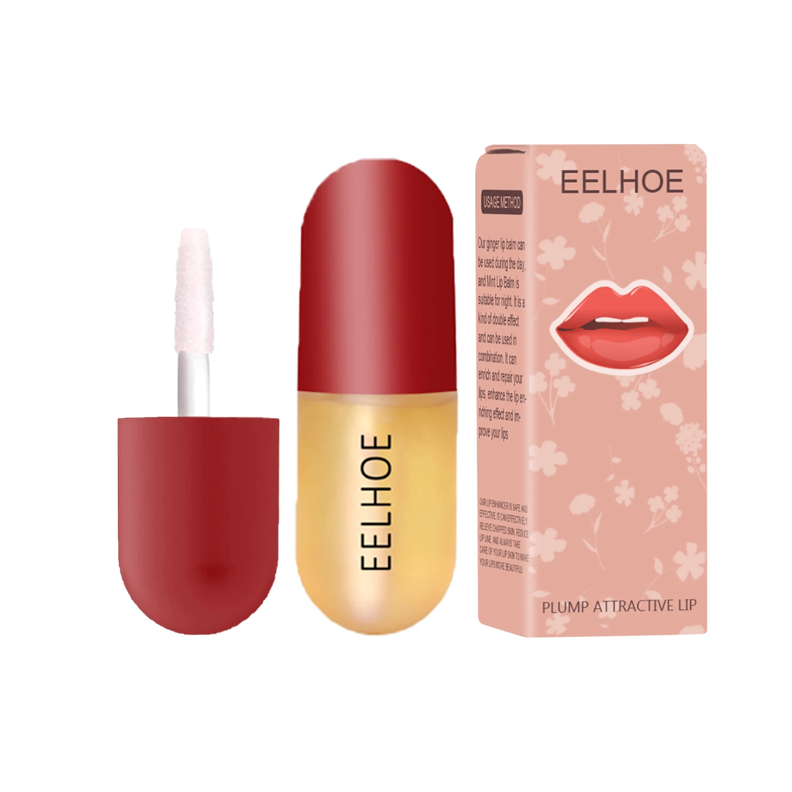 

EELHOE OEM ODM Plumper Lip Care Serum Day Light Smooth Fine Lines Nourishing Lips Anti-Drying lip tint balm tubes