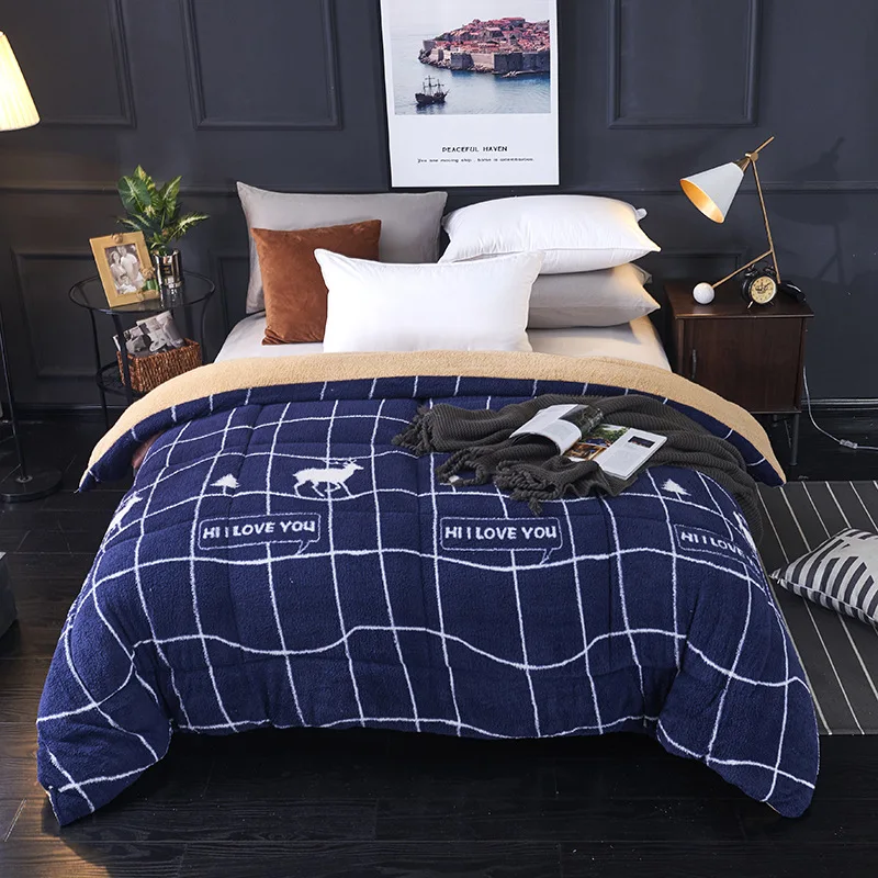 
Quilts cotton duvets Australian lambs wool Warm comforter camel Thicken warm winter comforter * patchwork 