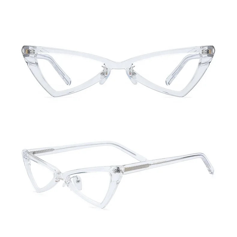 

2020 triangle shape new fashionable women acetate optical eyeglasses, 4 colors